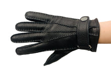 画像をギャラリービューアに読み込む, メンズ手袋◆ディアスキン◆ベージュ/HAVANA《ベルトタイプ ・ カシミヤ》