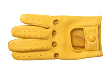画像をギャラリービューアに読み込む, メンズ手袋◆ディアスキンドライビンググローブ◆イエロー/GIALLO《パンチングタイプ》