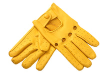 画像をギャラリービューアに読み込む, メンズ手袋◆ディアスキンドライビンググローブ◆イエロー/GIALLO《パンチングタイプ》