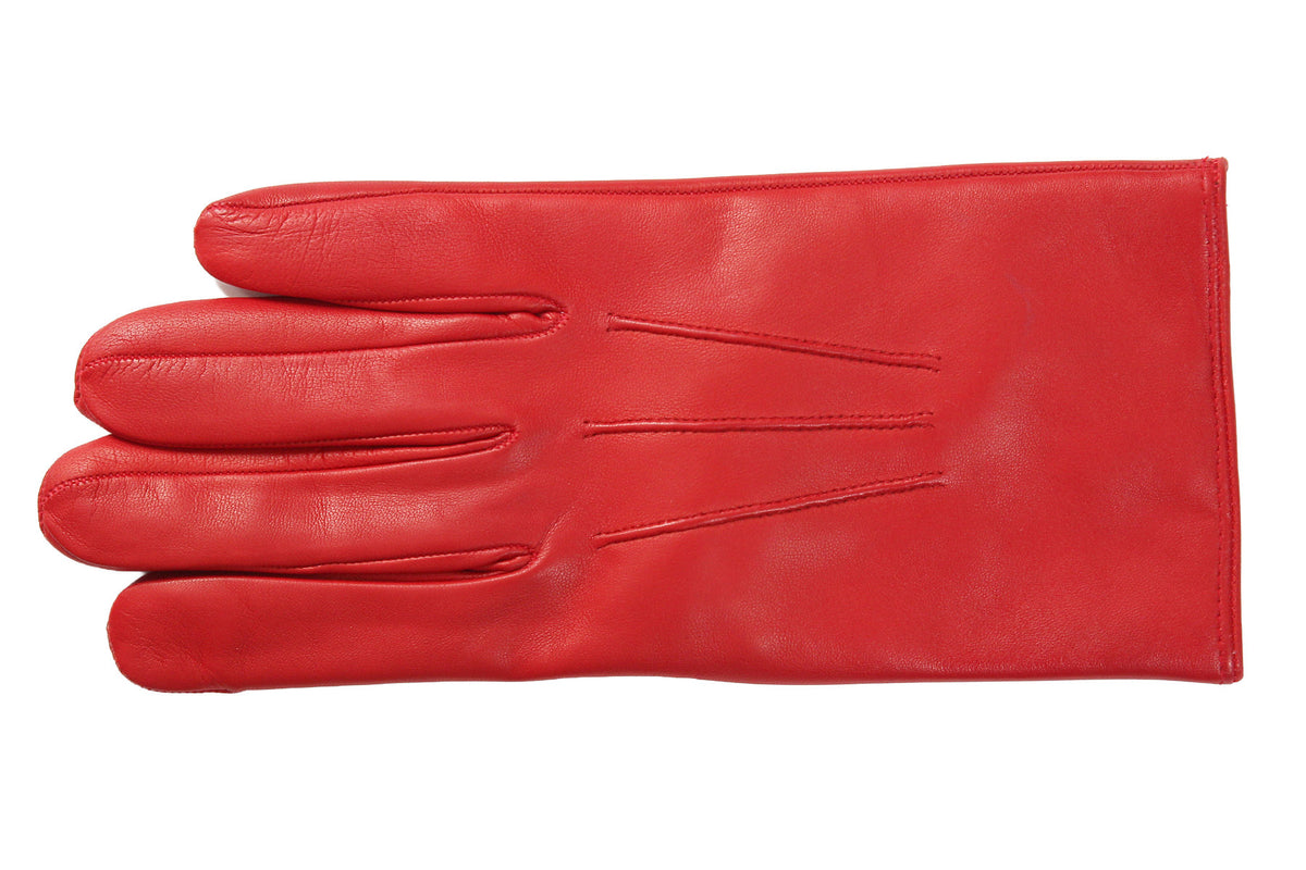 メンズ手袋◇ナパレザー◇レッド/ROSSO《カシミヤ》 – Merola