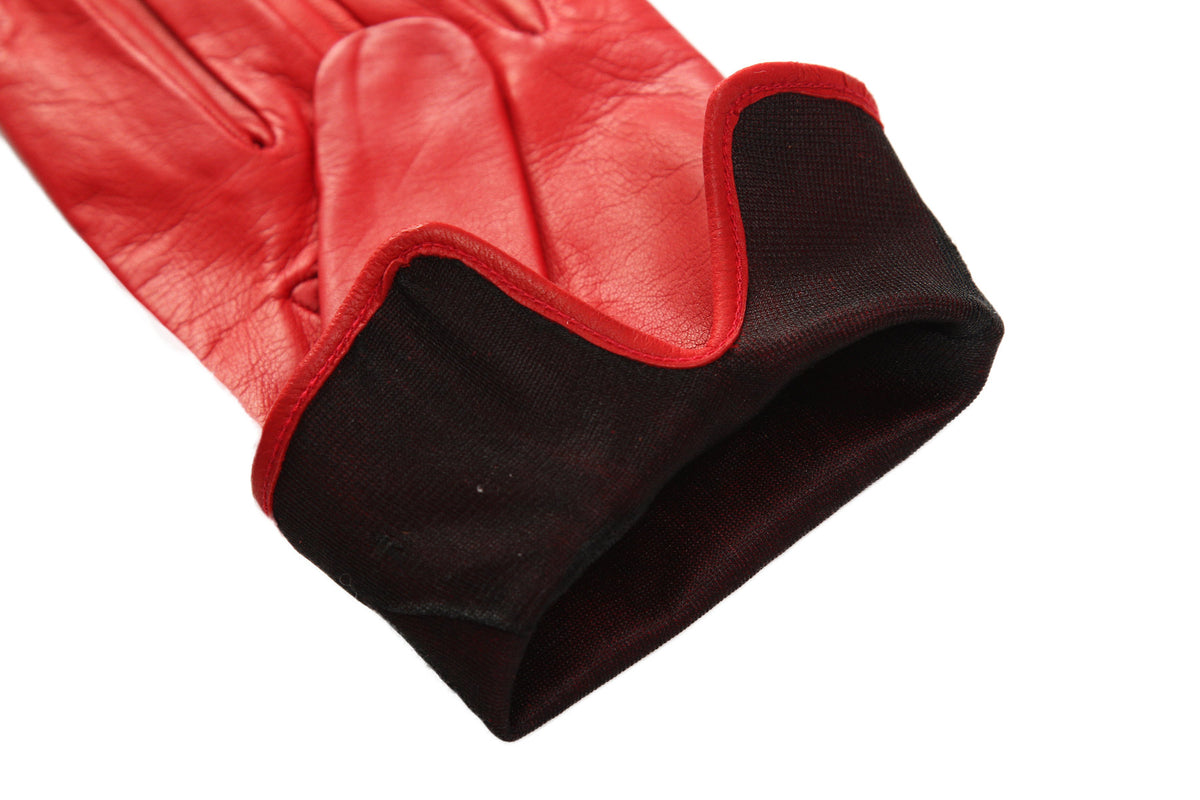 メンズ手袋◇ナパレザー◇レッド/ROSSO《シルク》 – Merola