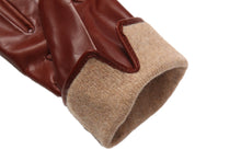 画像をギャラリービューアに読み込む, メンズ手袋◆ナパレザー◆ブラウン/TAN《カシミヤ》