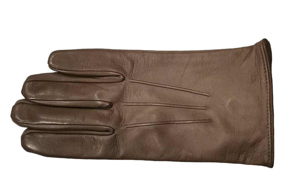 メンズ手袋◇ナパレザー◇グレージュ/TAUPE《シルク》 – Merola