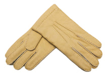 画像をギャラリービューアに読み込む, メンズ手袋◆ディアスキン◆ベージュ/HAVANA《カシミヤ》