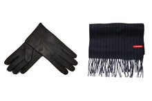 画像をギャラリービューアに読み込む, 【男性用ギフトセット】タッチスクリーン対応グローブ (ナパレザー) ×ストライプマフラー