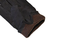 画像をギャラリービューアに読み込む, メンズ手袋◆スウェード◆ブラック/NERO《アウトステッチデザイン・カシミア》