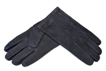 画像をギャラリービューアに読み込む, メンズ手袋◆スウェード◆ネイビー/BLUE《アウトステッチ・ カシミヤ》