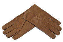 画像をギャラリービューアに読み込む, メンズ手袋◆スウェード◆ブラウン/TAN《アウトステッチデザイン・ カシミア》