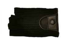 画像をギャラリービューアに読み込む, メンズ手袋◆ナパレザー/ニットドライビンググローブ◆ブラック×ブラック/NEROxNERO 《アウトステッチ》