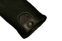 画像をギャラリービューアに読み込む, メンズ手袋◆ナパレザー/ニットドライビンググローブ◆ブラック×ブラック/NEROxNERO 《アウトステッチ》