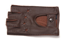 画像をギャラリービューアに読み込む, メンズ手袋◆ディアスキンドライビンググローブ◆ブラウン/TAN《指なしタイプ》