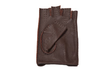 画像をギャラリービューアに読み込む, メンズ手袋◆ディアスキンドライビンググローブ◆ブラウン/TAN《指なしタイプ》