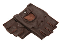 画像をギャラリービューアに読み込む, メンズ手袋◆ディアスキンドライビンググローブ◆ブラウン/TAN《指なしタイプ》