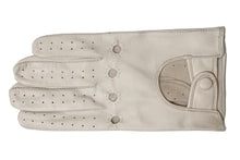 画像をギャラリービューアに読み込む, メンズ手袋◆ナパレザードライビンググローブ◆オフホワイト/AVORIO《パンチングタイプ》