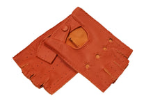 画像をギャラリービューアに読み込む, メンズ手袋◆ディアスキンドライビンググローブ ◆オレンジ/ARANCIO 《指なしタイプ》