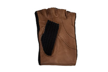 画像をギャラリービューアに読み込む, メンズ手袋◆ナパレザー/ニット ドライビンググローブ◆ブラック×キャメル/NEROxCAMEL 《インステッチ》