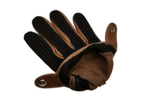 画像をギャラリービューアに読み込む, メンズ手袋◆ナパレザー/ニット ドライビンググローブ◆ブラック×キャメル/NEROxCAMEL 【インステッチ】