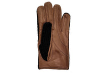 画像をギャラリービューアに読み込む, メンズ手袋◆ナパレザー/ニット ドライビンググローブ◆ブラック×キャメル/NEROxCAMEL 【インステッチ】