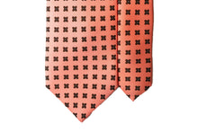 画像をギャラリービューアに読み込む, 【ラスト1点!】MEROLA SERIES ネクタイ◆ オレンジ×小紋(オレンジ・ブラウン)《50オンス》