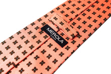 画像をギャラリービューアに読み込む, 【ラスト1点!】MEROLA SERIES ネクタイ◆ オレンジ×小紋(オレンジ・ブラウン)《50オンス》