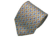 画像をギャラリービューアに読み込む, MEROLA SERIES ネクタイ ◆ライトグリーン×ツバメ模様(ブルー・イエロー)《50オンス》