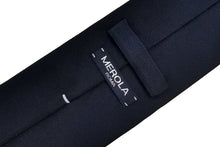 画像をギャラリービューアに読み込む, MEROLA SERIES ネクタイ ◆ ダークネイビー×ソリッド《50オンス》