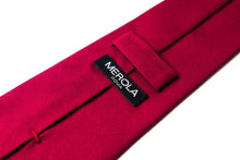 画像をギャラリービューアに読み込む, MEROLA SERIES ネクタイ ◆ レッド×ソリッド《50オンス》