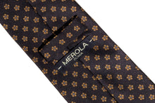 画像をギャラリービューアに読み込む, MEROLA SERIES ネクタイ ◆ 花柄×ブラウン《50オンス》