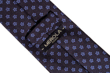 画像をギャラリービューアに読み込む, MEROLA SERIES ネクタイ ◆ 花柄×ブルー《50オンス》