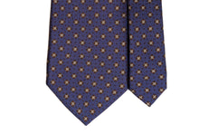 画像をギャラリービューアに読み込む, MEROLA SERIES ネクタイ ◆ ブルー×小紋ド《50オンス》