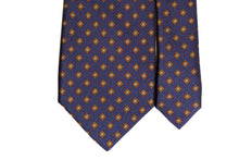 画像をギャラリービューアに読み込む, MEROLA SERIES ネクタイ ◆ ネイビー×小紋《50オンス》