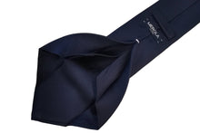 画像をギャラリービューアに読み込む, MILANO SERIES ネクタイ ◆ ダークネイビー×ソリッド《セッテピエゲ》