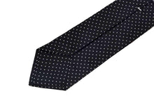 画像をギャラリービューアに読み込む, MILANO SERIES ネクタイ ◆ ネイビー×ピンドット (ホワイト)《セッテピエゲ》