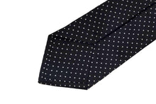 画像をギャラリービューアに読み込む, MILANO SERIES ネクタイ ◆ ネイビー×ピンドット (ホワイト)《セッテピエゲ》