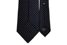 画像をギャラリービューアに読み込む, MILANO SERIES ネクタイ ◆ ネイビー×ピンドット (ホワイト)《セッテピエゲ》