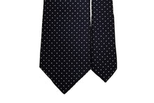 画像をギャラリービューアに読み込む, MILANO SERIES ネクタイ ◆ ネイビー×ピンドット (ホワイト)《セッテピエゲ》