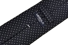 画像をギャラリービューアに読み込む, MILANO SERIES ネクタイ ◆ ネイビー×ピンドット (ホワイト)《セッテピエゲ》