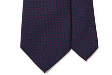 画像をギャラリービューアに読み込む, MILANO SERIES ネクタイ ◆ ネイビー×ピンドット(レッド)《セッテピエゲ》