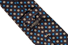 画像をギャラリービューアに読み込む, MILANO SERIES ネクタイ ◆ 花柄 (ネイビー×ブルー)《セッテピエゲ》