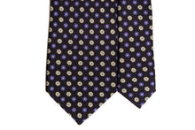 画像をギャラリービューアに読み込む, MILANO SERIES ネクタイ ◆ 花柄 (ネイビー×パープル)《セッテピエゲ》