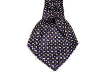 画像をギャラリービューアに読み込む, MILANO SERIES ネクタイ ◆ 花柄 (ネイビー×パープル)《セッテピエゲ》