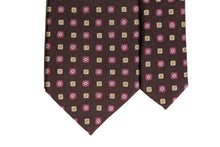 画像をギャラリービューアに読み込む, MILANO SERIES ネクタイ ◆ ブラウン×小紋《セッテピエゲ》