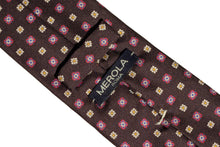 画像をギャラリービューアに読み込む, MILANO SERIES ネクタイ ◆ ブラウン×小紋《セッテピエゲ》