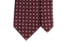 画像をギャラリービューアに読み込む, MILANO SERIES ネクタイ ◆ ボルドー×小紋《セッテピエゲ》
