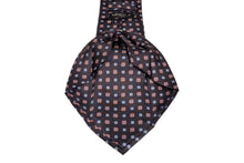 画像をギャラリービューアに読み込む, MILANO SERIES ネクタイ ◆ ネイビー×小紋《セッテピエゲ》