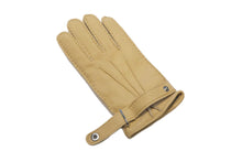 画像をギャラリービューアに読み込む, メンズ手袋◆ディアスキン◆ベージュ/HAVANA《ベルトタイプ ・ カシミヤ》