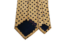 画像をギャラリービューアに読み込む, 【ラスト1点!】BLUE LABEL ネクタイ ◇ シルク ◇ ゴールド×小紋(ネイビー)