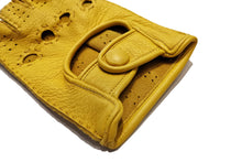 画像をギャラリービューアに読み込む, レディース手袋◇ディアスキンドライビンググローブ◇イエロー/GIALLO《指なしタイプ》