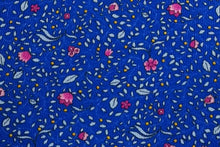 画像をギャラリービューアに読み込む, MEROLA SERIES ネクタイ ◆ ブルー×草花模様(スカイブルー・オレンジ)《50オンス》