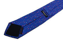 画像をギャラリービューアに読み込む, MEROLA SERIES ネクタイ ◆ ブルー×草花模様(スカイブルー・オレンジ)《50オンス》